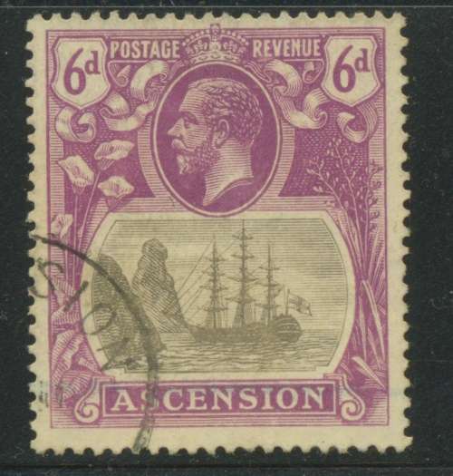 Ascension KG V 6d used. SG 16 Cat: £120.00 (R2700.00)