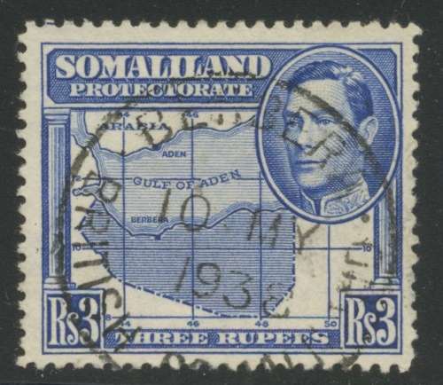 Somaliland Protectorate. KG VI R3 Very Fine Used. Cat: £60.00 / R1290.00