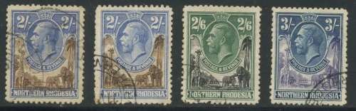 Northern Rhodesia KG V, 2s x2, 2/6 and 3/- used. Cat R900.00