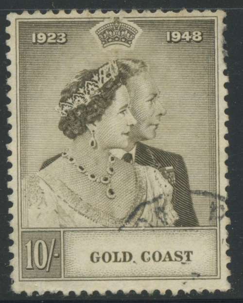 Gold Coast 1948 Silver Wedding used. Cat: £55.00 (R1140.00)