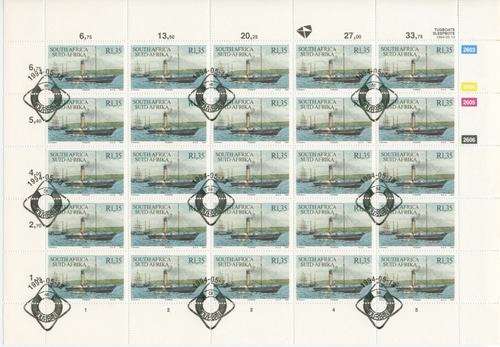 South Africa. Tugboats Setin Full Sheets. Used