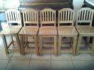 5 X Heavy Solid Oak Bar stools