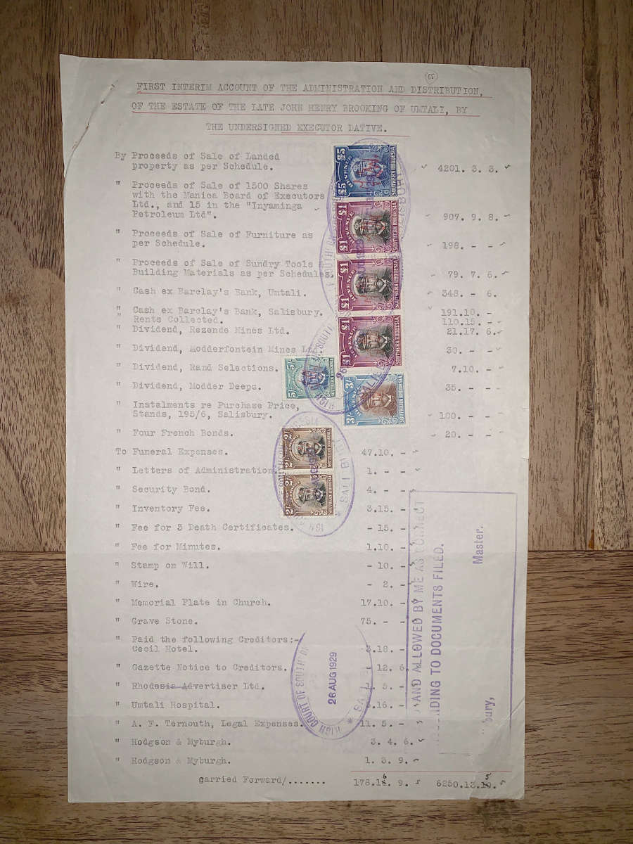 1 x Admiral £5 blue, 3 x £1 black - magenta,  5/ deep blue - green, 3/ brown - blue , 2 x 2/ brown -