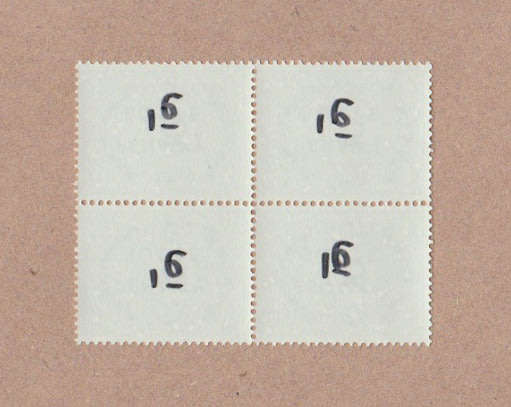 PENALTY STAMP. Block of 4, Union of South Africa, 10c overprinted Penalty/Boete. UMM