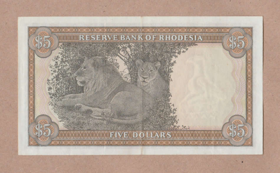 £5 Rhodesia Banknote, 19 May 1979.