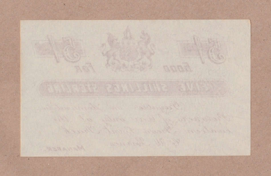 5 Shillings Greenpoint Track - Anglo BoerWar, Boer Prisoner of war note.