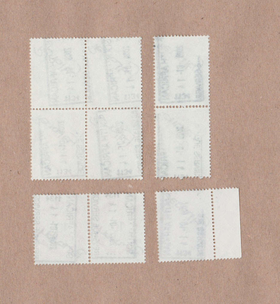 PENALTY STAMPS. Hand cancelled collection of 2c, pair 10c, block of 4 25c, pair 30c.