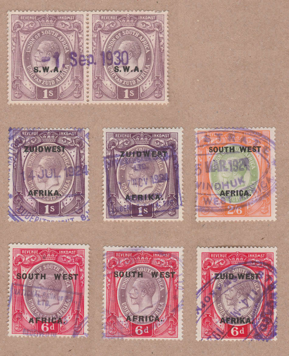 SWA Collection of overprints on KGV. Good variety of stamps in this lot