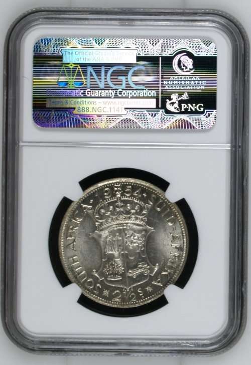 1954 South Africa 2.5S NGC graded MS64