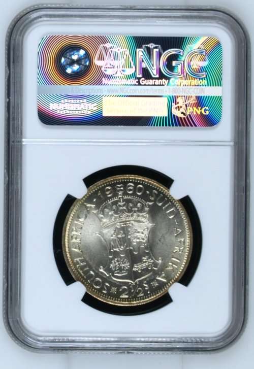 1960 South Africa 2.5S NGC graded MS64