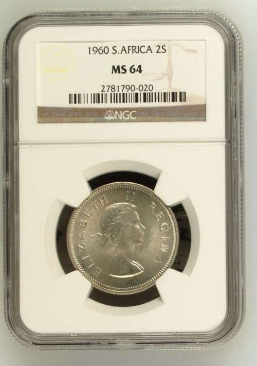 1960 South Africa 2S NGC graded MS64