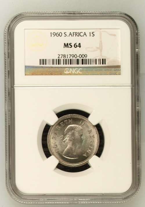 1960 South Africa 1S NGC graded MS64