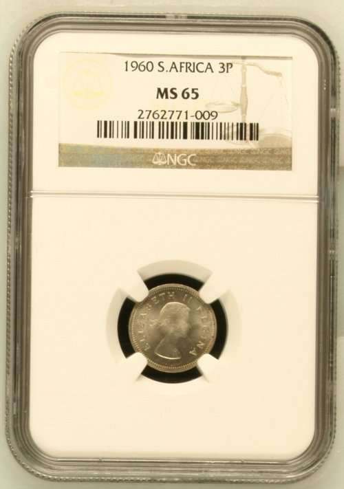 1960 South Africa 3P NGC graded MS65