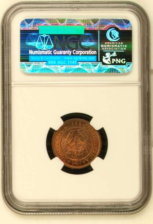 1959 South Africa 1/4P NGC graded MS63RB