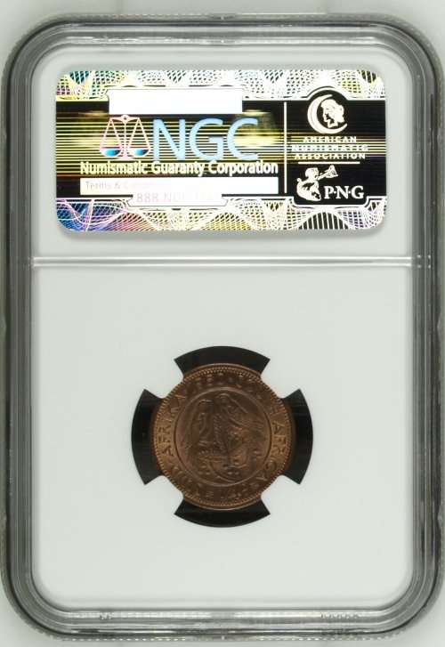 1960 South Africa 1/4P NGC graded MS65RB