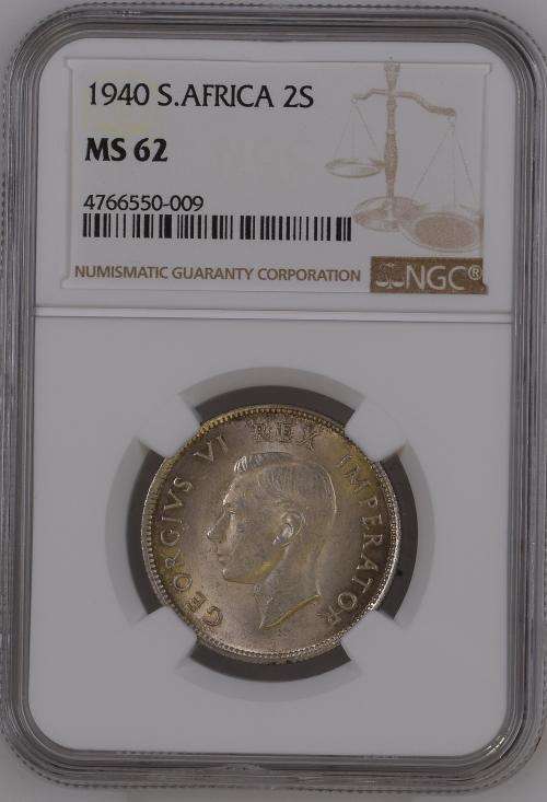 1940 South Africa 2S NGC graded MS62