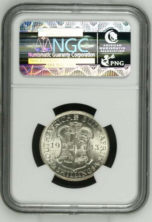 1943 South Africa 2S NGC graded MS61