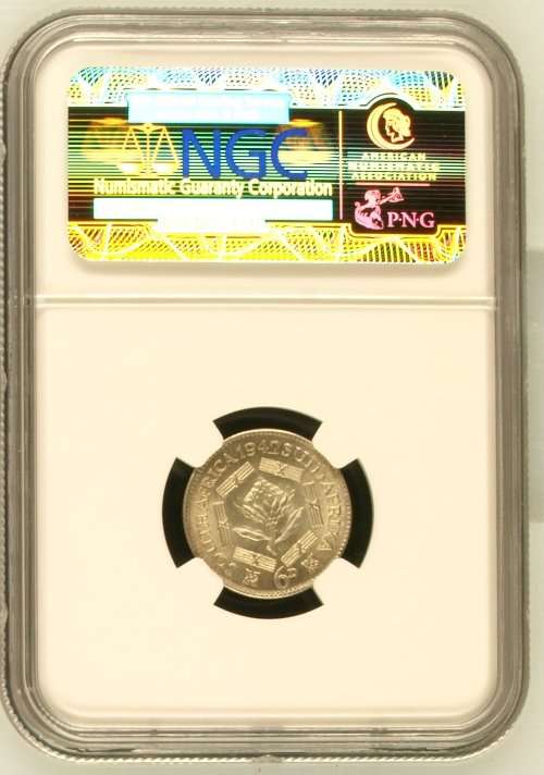 1942 South Africa 6P NGC graded MS64
