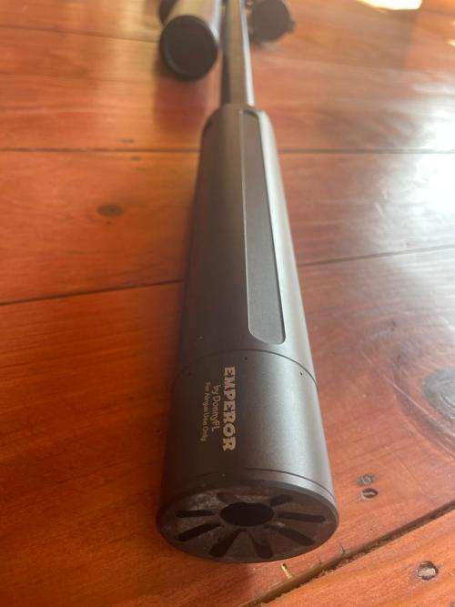 KRAL ARMS BIG HORN PCP AIR RIFLE IN 9MM with DONNYFL Emperor Silencer + Discovery 4-16x44 FFP scope