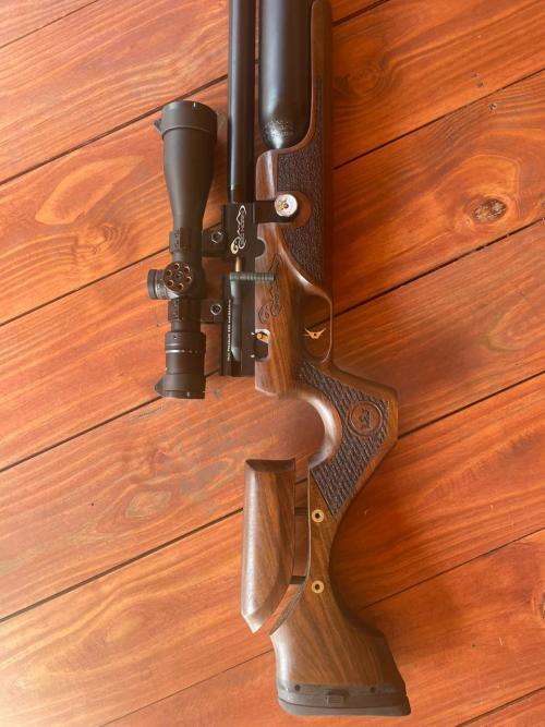 KRAL ARMS BIG HORN PCP AIR RIFLE IN 9MM with DONNYFL Emperor Silencer + Discovery 4-16x44 FFP scope