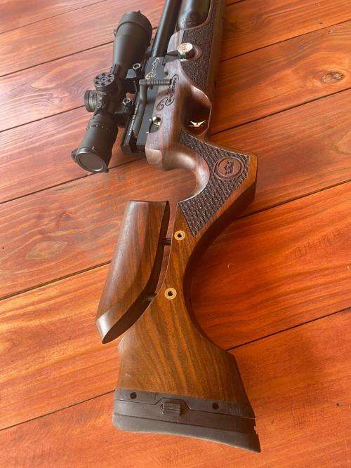 KRAL ARMS BIG HORN PCP AIR RIFLE IN 9MM with DONNYFL Emperor Silencer + Discovery 4-16x44 FFP scope