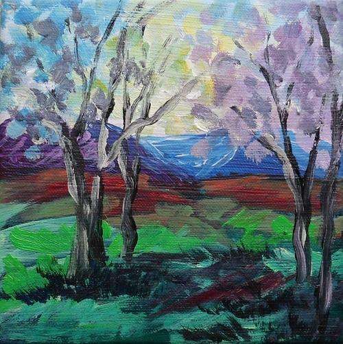 Lovely Original Oil Painting by Joy Clark;Modern Landscape 2