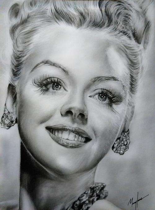 Original pencil portrait of Leslie Brooks