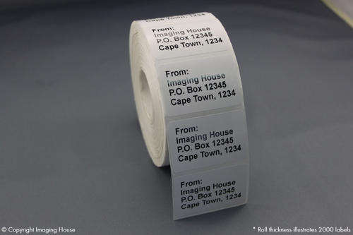 1000 Address Labels printed in black - 60x40mm (6x4cm)