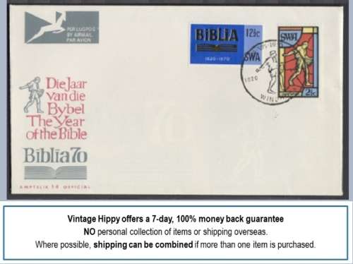 South West Africa First Day Cover, Biblia 70, The Year of the Bible