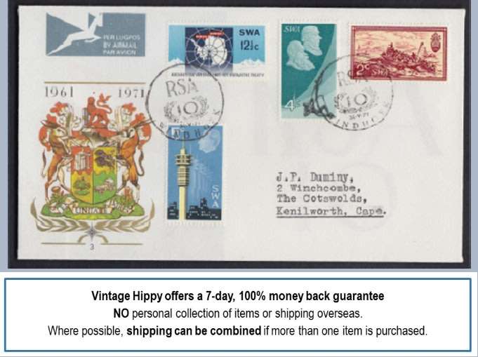 South West Africa First Day Cover, Republic of South Africa 1961-1971