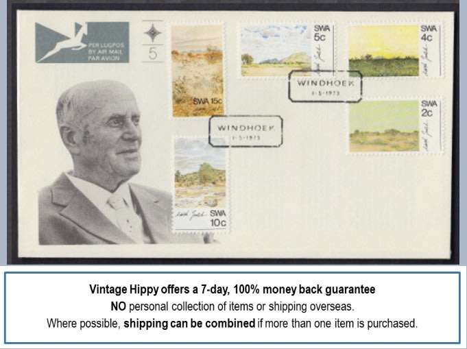 South West Africa First Day Cover, Paintings by Adolf Jentsch 1973