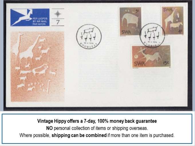South West Africa First Day Cover, Rock Paintings of South West Africa