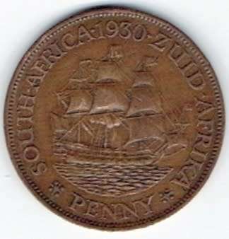 !! R1 START !!  Union of South Africa, One Penny of 1930 (Catalogue Value R500+)