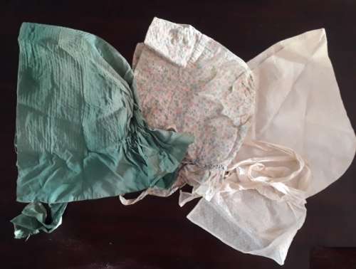 3 Traditional Voortrekker Kappies (bonnets)