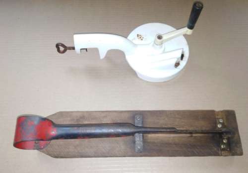 Vintage Bean Slicer and Biltong Slicer made from blade of Sheep Searing Scissors