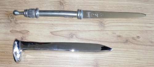 Desk Accessories: Carol Boyes Paperknife and Paperweight Replica of a Railway Spike