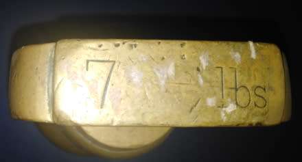 Antique 7 lb Brass Bell Weight