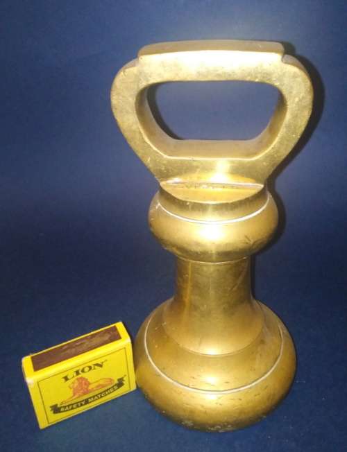 Antique 7 lb Avery Brass Bell Weight