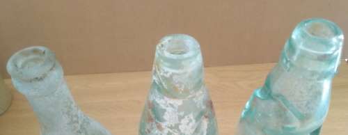 Collection of Antique Bottles including two Codd bottles