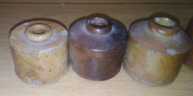 A Collection of 6 Victorian Inkwells