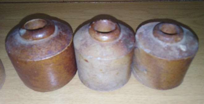 A Collection of 6 Victorian Inkwells