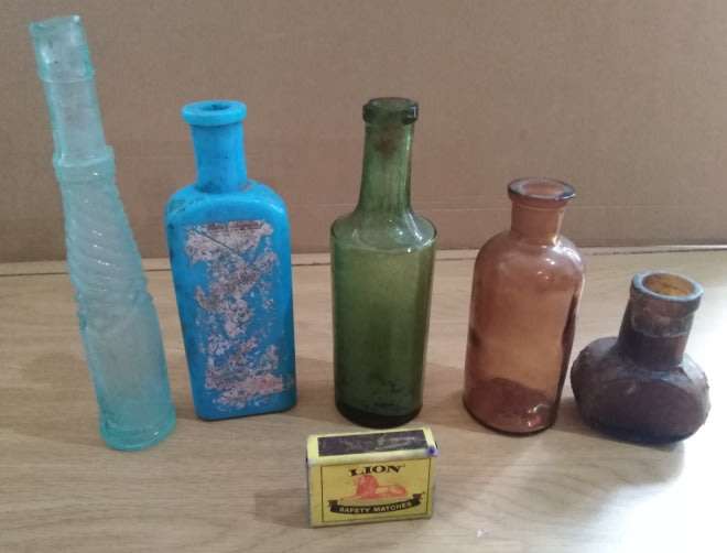 A Collection of 5 Vintage Bottles.