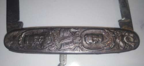 Pres. Paul Kruger and Christian de Wet Pocket Knife made by PANDA