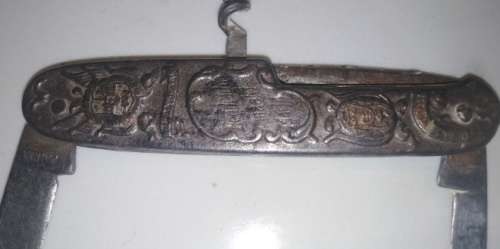 Pres. Paul Kruger and Christian de Wet Pocket Knife made by PANDA