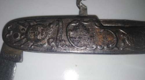 Pres. Paul Kruger and Christian de Wet Pocket Knife made by PANDA