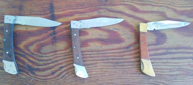 A Collection of 3 folding knives