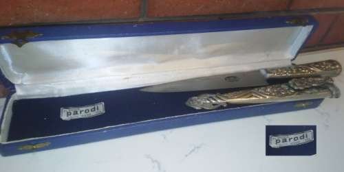 A Decorative Boxed Gaucho Knife and Sheath from Argentinia