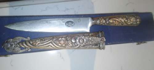 A Decorative Boxed Gaucho Knife and Sheath from Argentinia