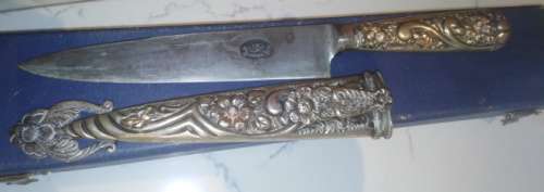 A Decorative Boxed Gaucho Knife and Sheath from Argentinia