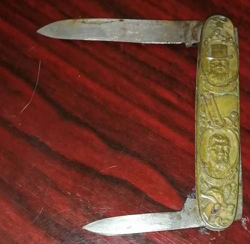 Pres. Paul Kruger and Christian de Wet Pocket Knife  (Solingen)